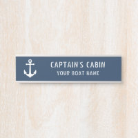 Vintage Anchor Captain's Cabin Your Boat Name