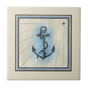 Vintage Anchor Ceramic Tile