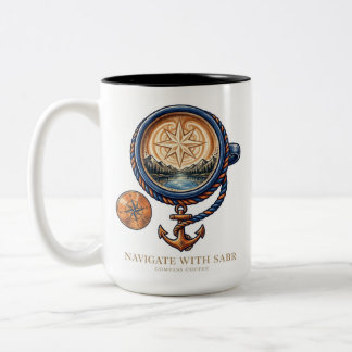 Vintage Anchor Compass Mug for Sailors