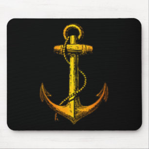 Vintage Anchor Nautical Boater Sailor Yachting Boa Mouse Pad