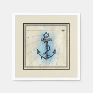 Vintage Anchor Standard Cocktail Paper Napkin