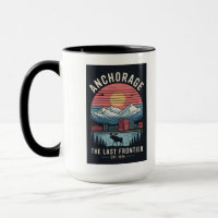 Vintage Anchorage Alaska Retro Travel Poster Illus