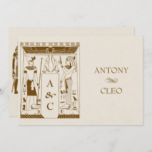 Vintage Ancient Egyptian wedding Invitation