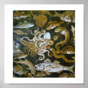 Vintage Ancient Mosaics (Pompei) Poster
