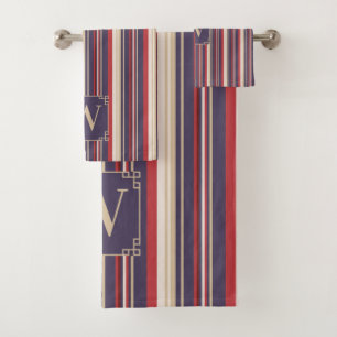 Vintage and Bold Inspired Stripes Bath Towel Set
