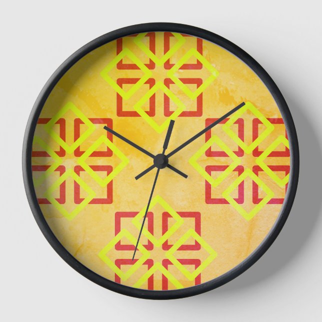 Vintage and Gold Yellow  Clock (Front)