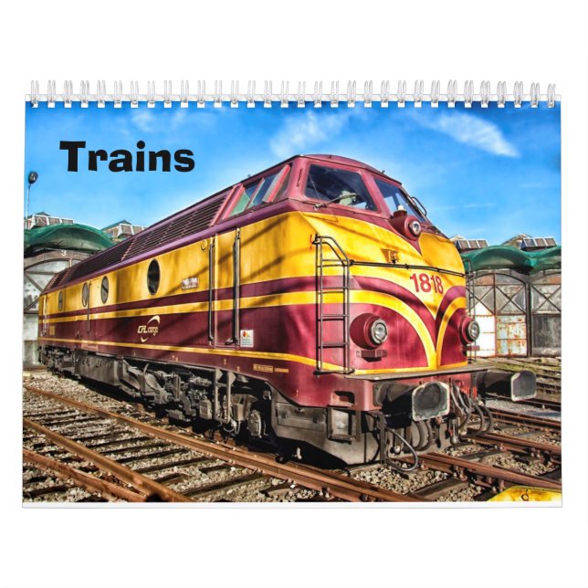 Vintage and Modern Trains Calendar (Cover)