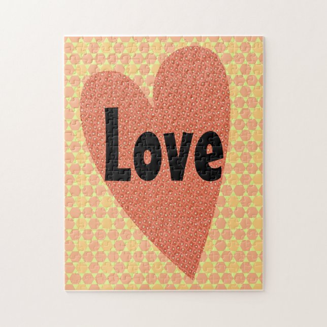 Vintage and Retro Heart Love Art Puzzle (Vertical)
