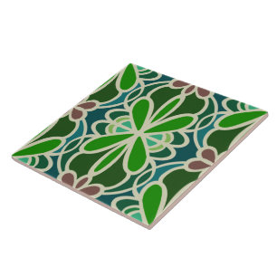 Vintage and retro seamless pattern ceramic tile