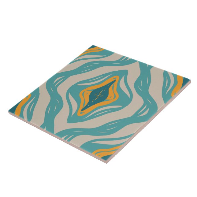 Vintage and retro seamless pattern ceramic tile (Side)