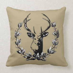Vintage and Rustic Deer Cushion