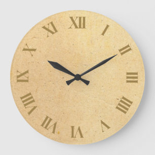 Vintage and Rustic Roman numbers Large Clock