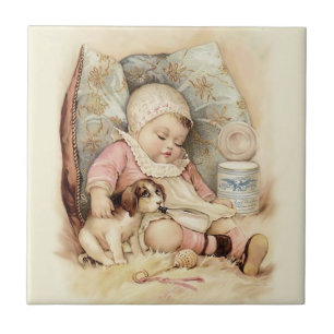 Vintage and Victorian Children Tiles