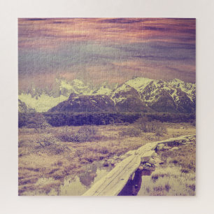 Vintage Andes: Fitz Roy range. Jigsaw Puzzle