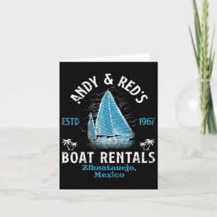 Vintage Andy And Red's Boat Repair Fishing Charter Card