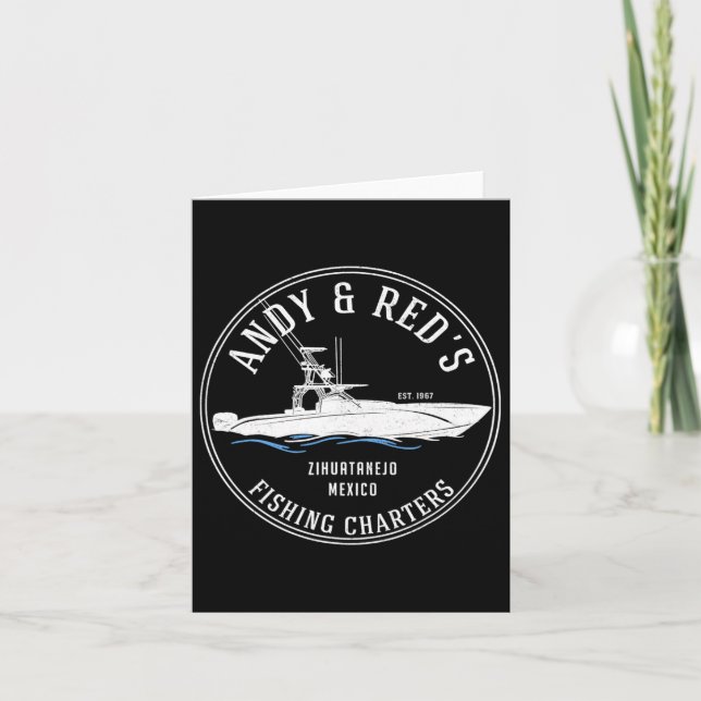 Vintage Andy Red's Fishing Charters  Card (Front)