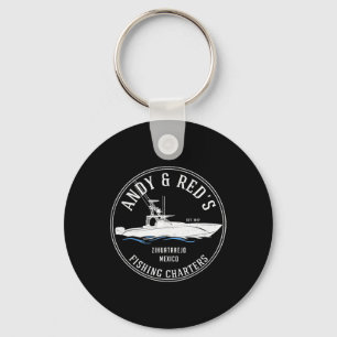 Vintage Andy Red's Fishing Charters Key Ring
