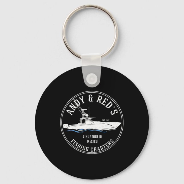 Vintage Andy Red's Fishing Charters  Key Ring (Front)