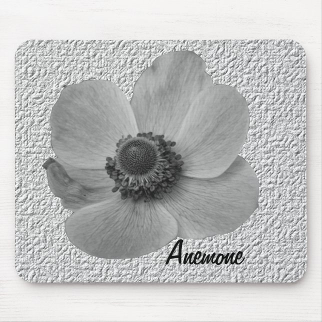 Vintage Anemone Personalised Mousepad (Front)