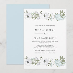 Vintage Anemone Wedding Invitation