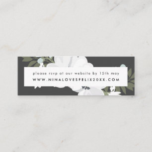 Vintage Anemone Wedding Website RSVP Card