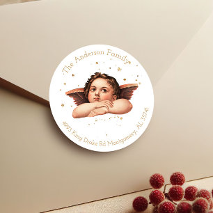 Vintage Angel Christmas Address Label