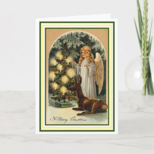 Vintage angel Christmas Holiday Note Card