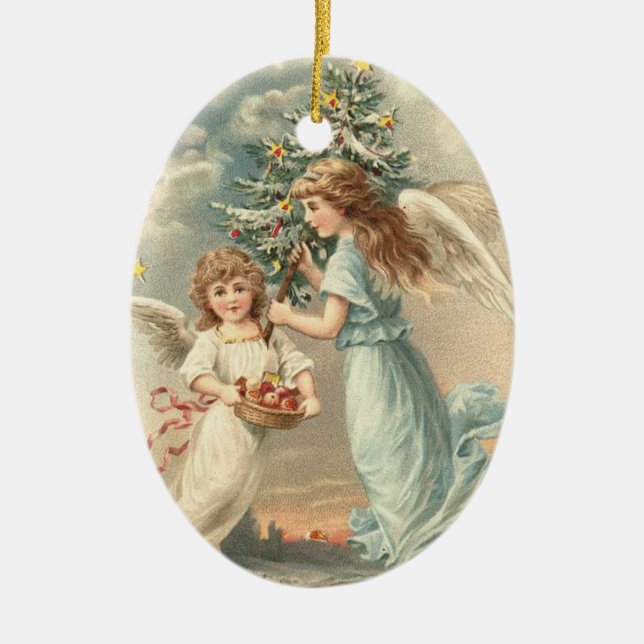 Vintage Angel Christmas ornament (Front)