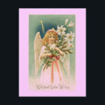 Vintage Angel Easter Postcard<br><div class="desc">Sweet Easter Angel holding lilies sends Easter greeting on this vintage postcard!</div>