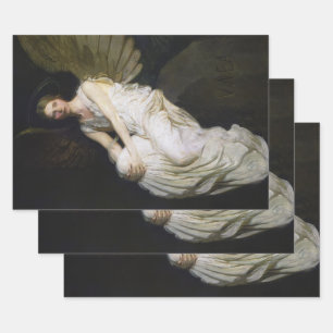 Vintage Angel Heavyweight Decoupage Angels  Wrapping Paper Sheet