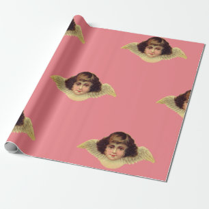 VINTAGE ANGEL IN PINK Valentine's Day GIFT WRAP