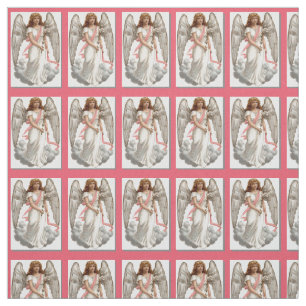 Vintage Angel In White Fabric