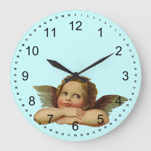 Vintage Angel Large Clock