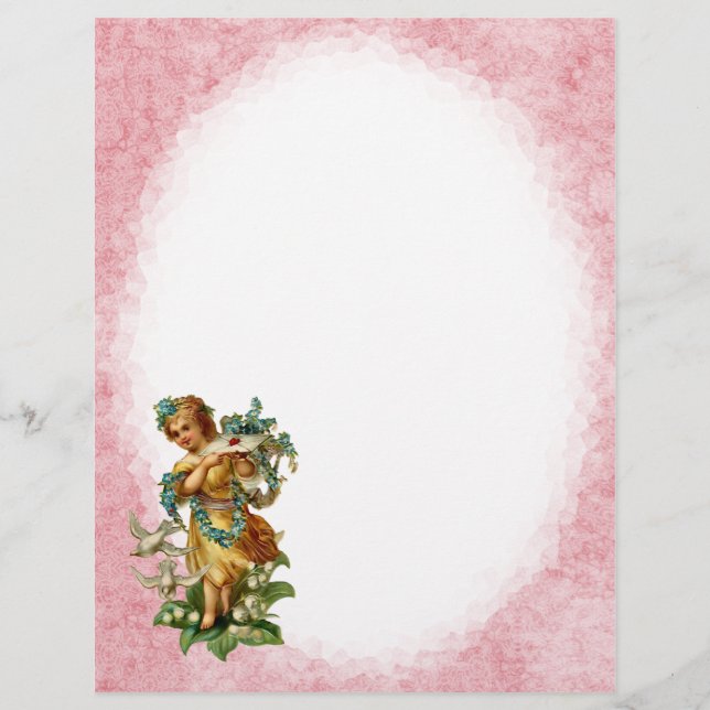 Vintage Angel Letterhead Stationery (Front)