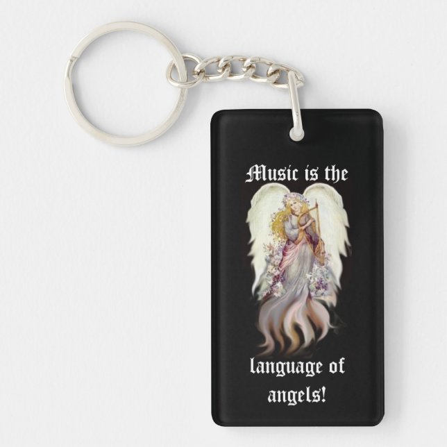 Vintage Angel Music Key Ring (Front)