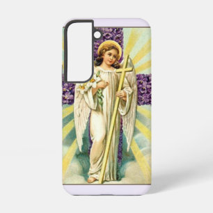Vintage Angel With Purple Cross Samsung Galaxy Case