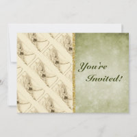 Vintage Angel With Trumpet Monotone