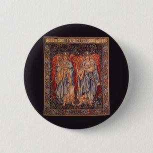 Vintage Angels, Angeli Laudantes by Burne Jones 6 Cm Round Badge