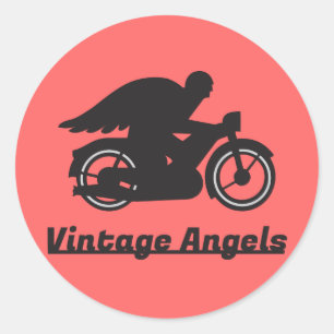 Vintage Angels Classic Round Sticker