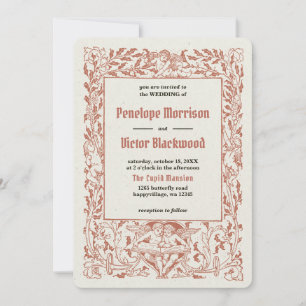 Vintage Angels Frame Wedding Invitation
