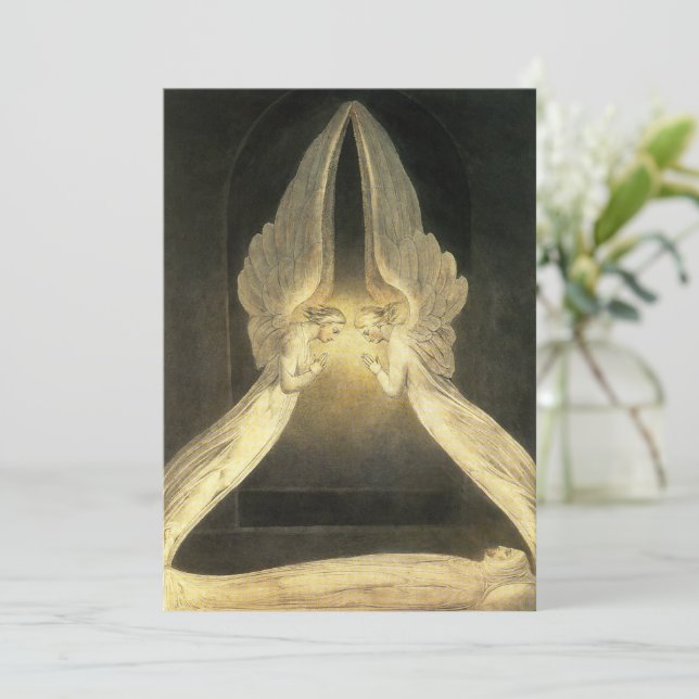 Vintage Angels Hovering Over Jesus Christ (Standing Front)