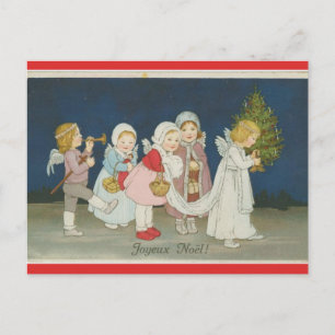 Vintage Angels Joyeux Noel Postcard