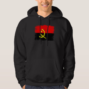Vintage Angola Flag Angolan Independence Day Hoodie