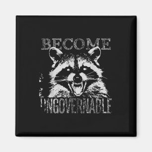 Vintage Angry Racoon Become Ungovernable Trash Pa Magnet