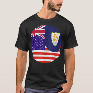 Vintage Anguilla American flags Anguilla US flags  T-Shirt
