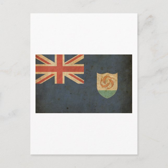 Vintage Anguilla Flag Postcard (Front)