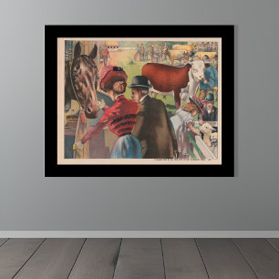 Vintage Animal Fair Farm Ephemera  Poster