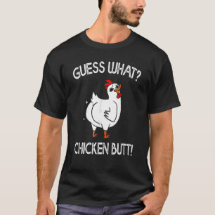 Vintage Animal Guess What Chicken Butt Cute Chicke T-Shirt