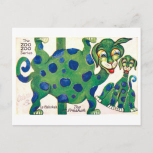 Vintage Animal Paper Doll--Freakah Postcard