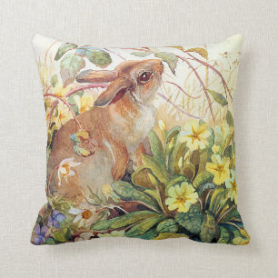 vintage animals english countryside pillow cushion